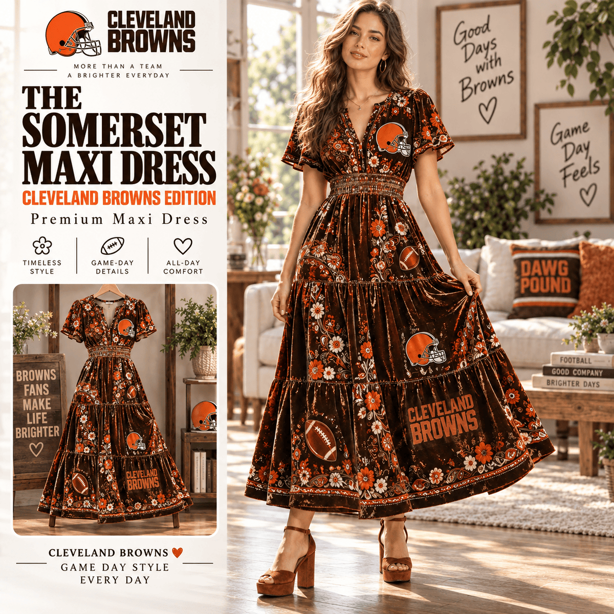 CLVB Premium Embroidered Velvet Maxi Dress PTKL