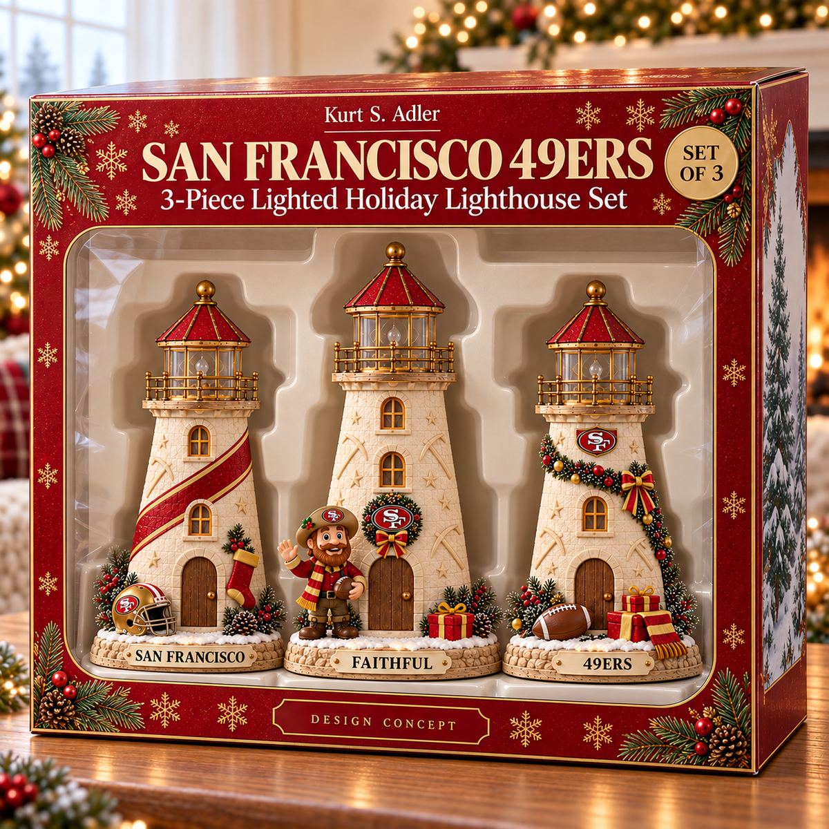 SF49 Premium Holiday Lighthouse Trio TMH