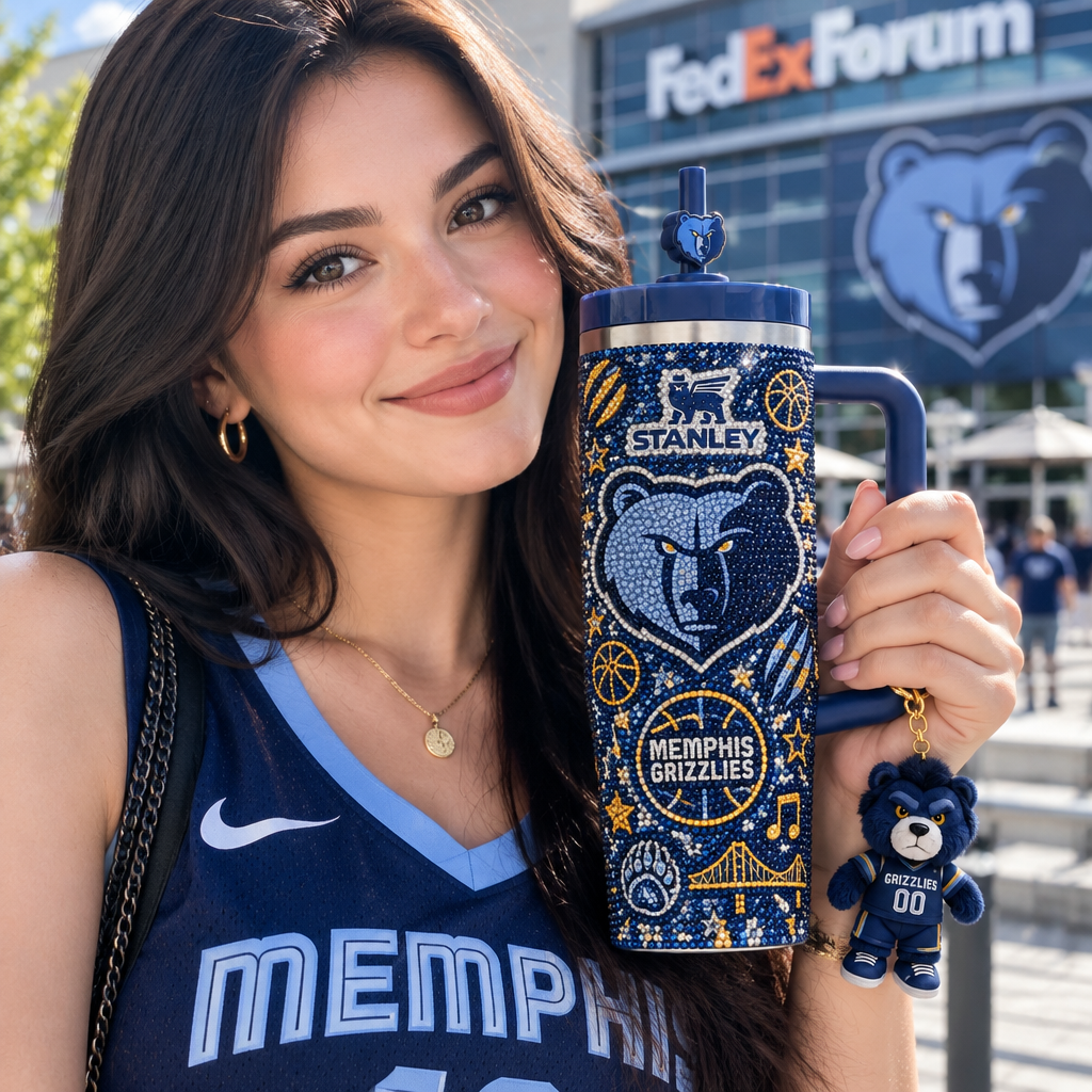 Memphis Grizzlies 40oz Tumbler With Handle TTNL