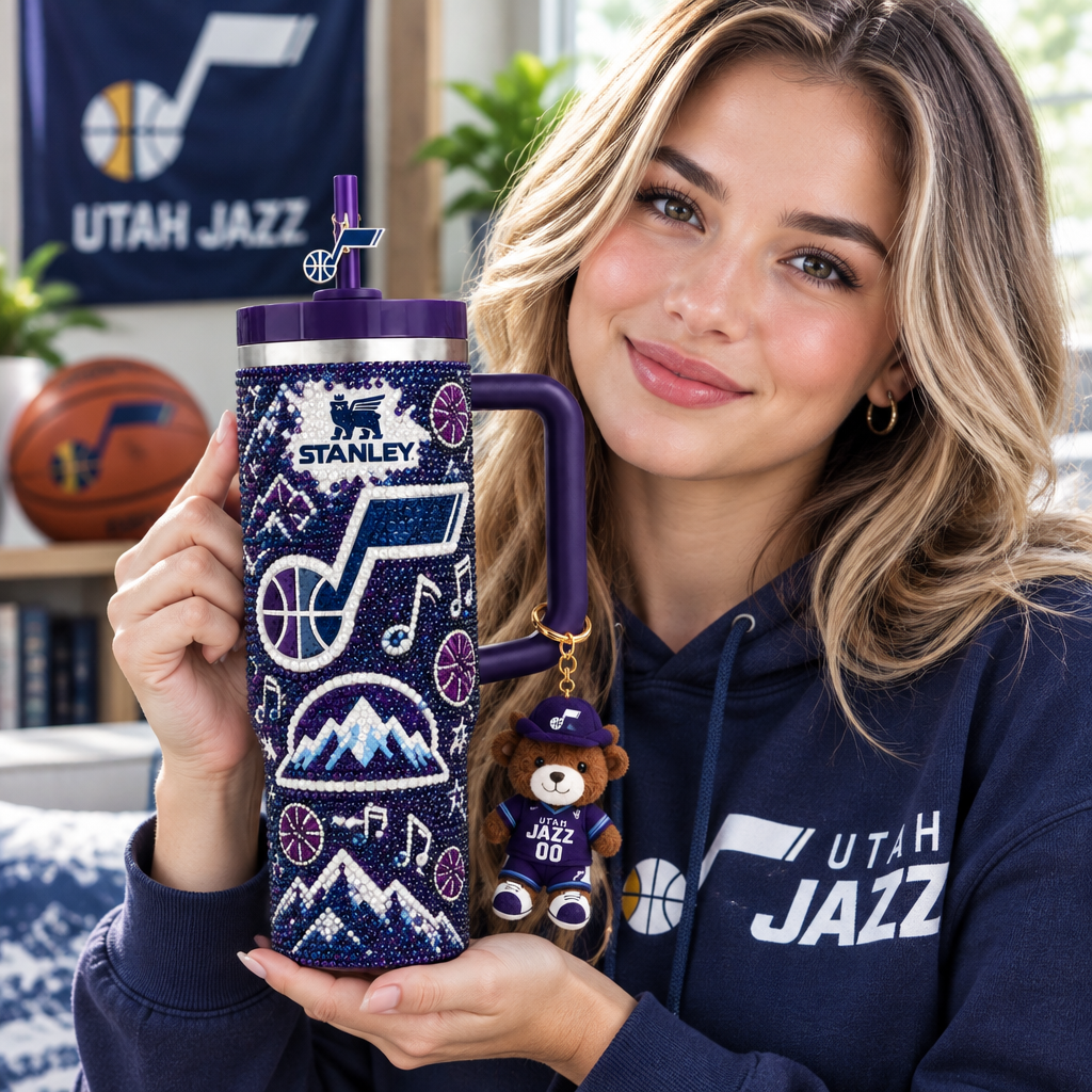 Utah Jazz 40oz Tumbler With Handle TTNL