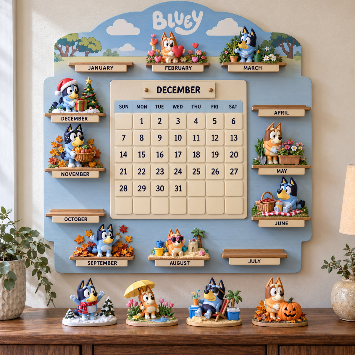 BLU Premium Perpetual Wall Calendar NPL