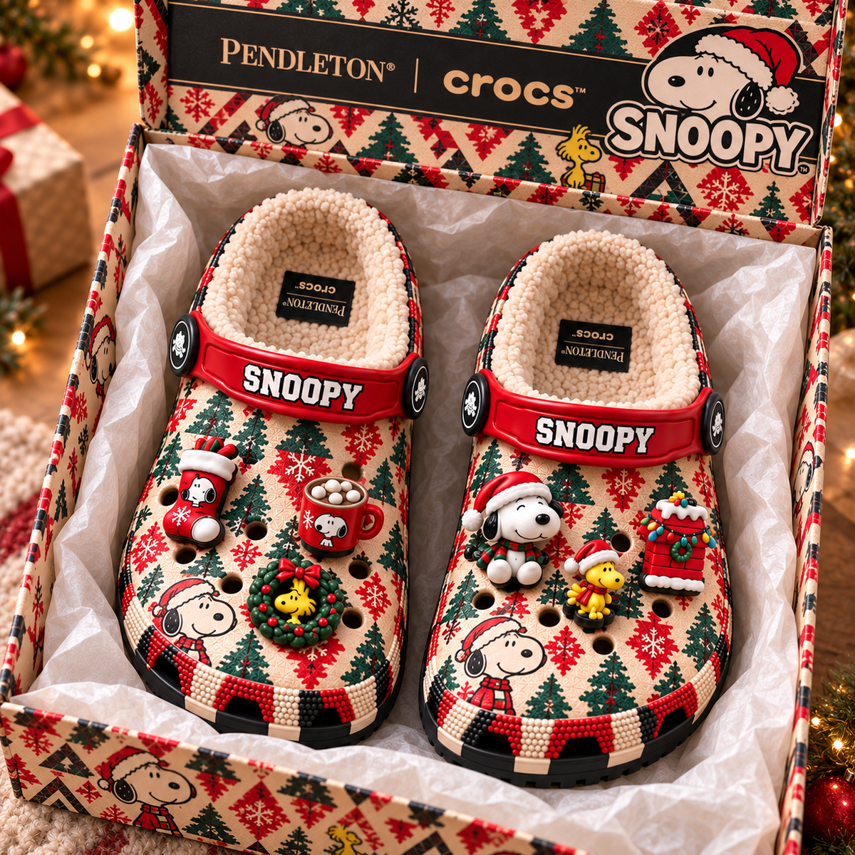 SPNY Premium Fleece-Lined Crocs Clogs NTTB