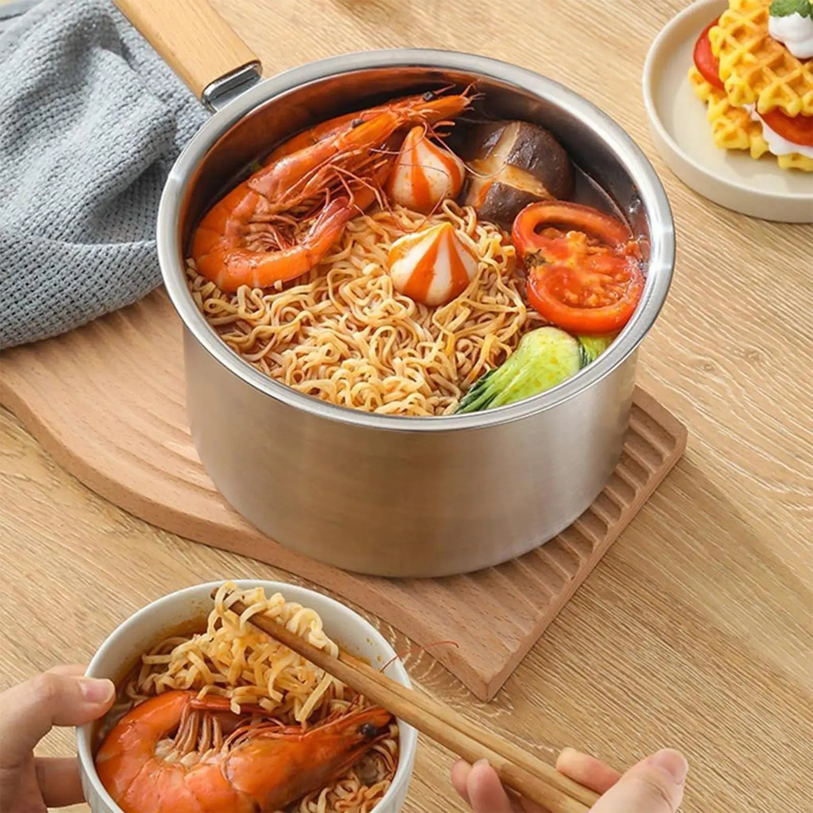 Deep Fryer Pot Stainless Steel Fry Pot with Basket and Lid Food Grade Deep Fryer Multifunctional Deep Frying Pot french fries
