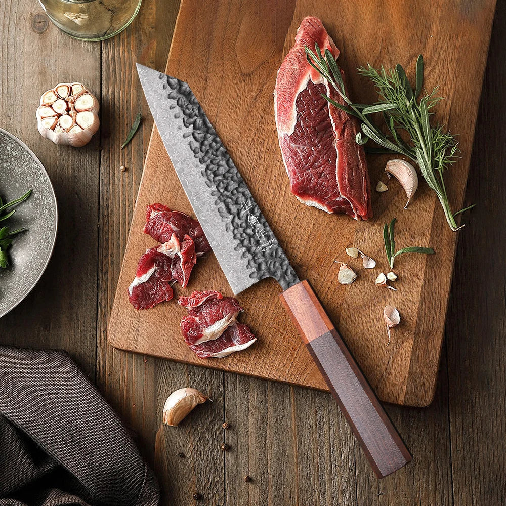 6-inch Japanese Hand Forged Kiritsuke Bunka Knife Damascus Steel Professional Chef Knives Kitchen Sharp Cleaver Cooking Tools