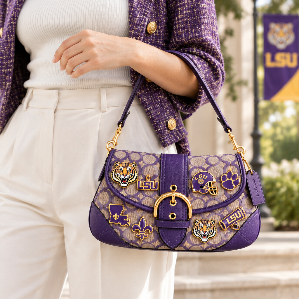 LSU Tigers Soho Bag With Charm