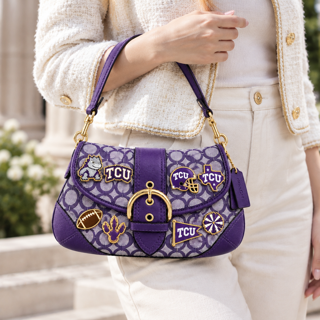 TCU Horned Frogs Soho Bag With Charm
