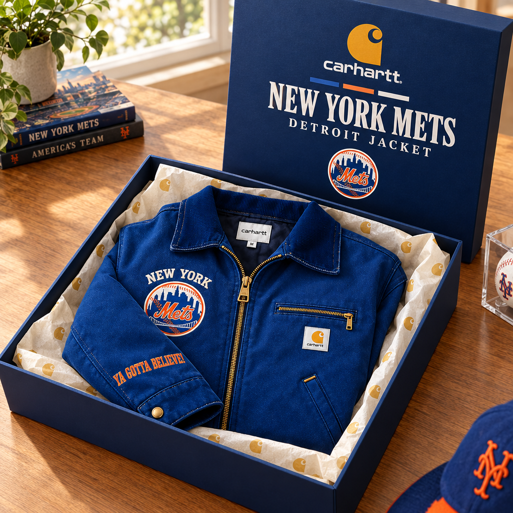 New York Mets Jersey Embroidered Detroit Jacket