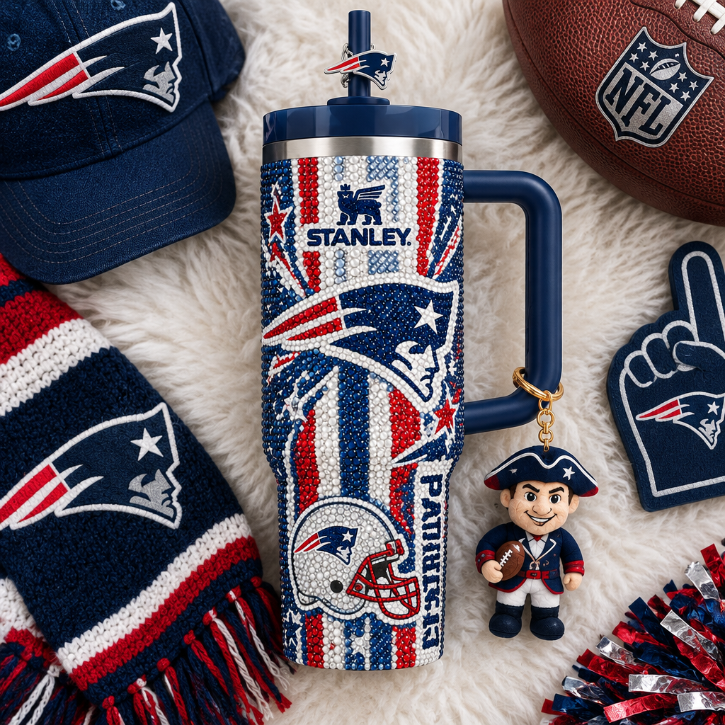 New England Patriots 40oz Tumbler With Handle TTNL
