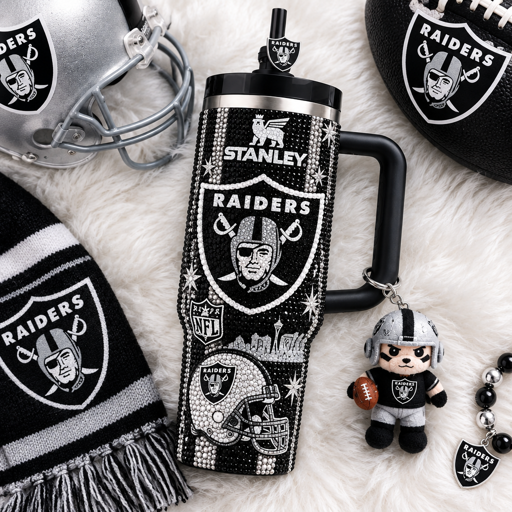 Las Vegas Raiders 40oz Tumbler With Handle TTNL